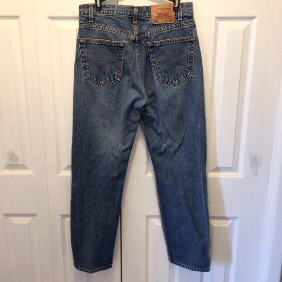 Levi’s Mens 505 Regular Fit Medium Wash Straight Leg Jeans Size 33x30 (J11) - Picture 5 of 7